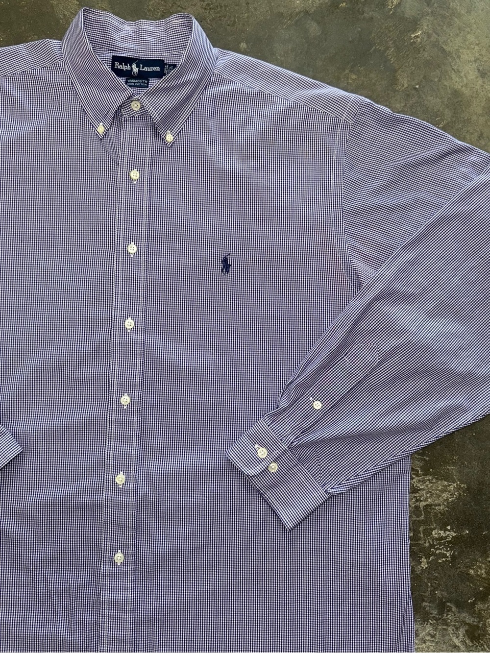 Vintage Polo Ralph Lauren Yarmouth Blue Check Button Down Shirt